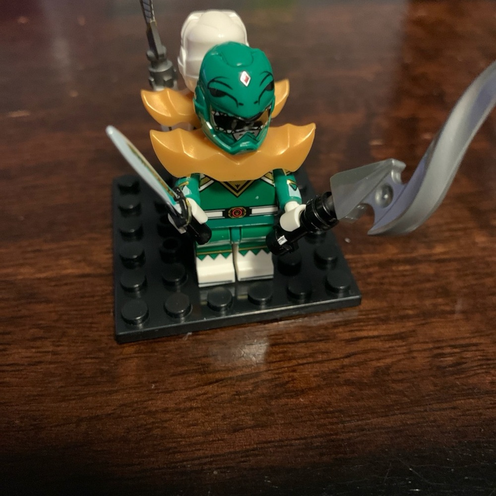 Green and White Power Ranger Figure